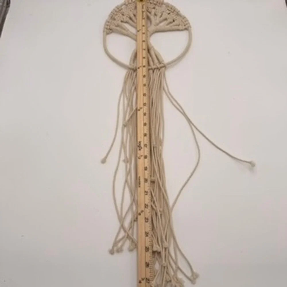 Unbranded Macrame Tree of Life Wall‎ Hanging Unisex OS Cream Excellent Boho Art